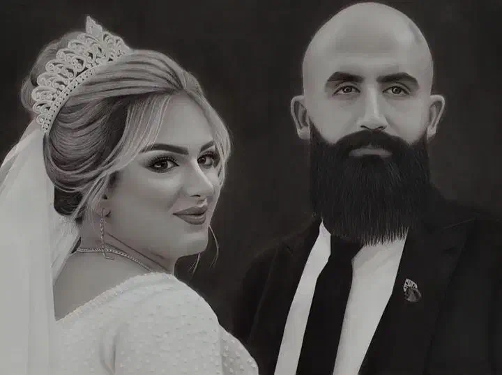 طراحی چهره سیاهقلم|تابلو، نقاشی، عکس|نیشابور, امین اسلامی|دیوار