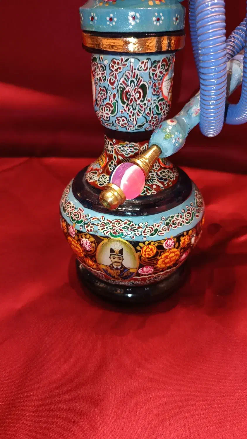 قلیان دکوری اصفهان ناصرالدین شاهی قلم استاد|صنایع دستی و سایر لوازم تزئینی|تبریز, |دیوار