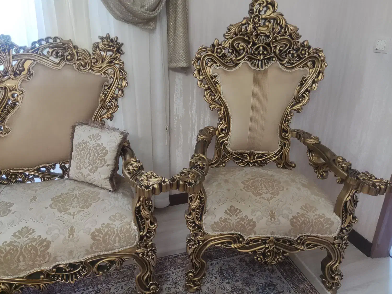 مبل 9 نفره استیل تماما کار شده تمیز|مبلمان خانگی و میز عسلی|اصفهان, ملکشهر|دیوار