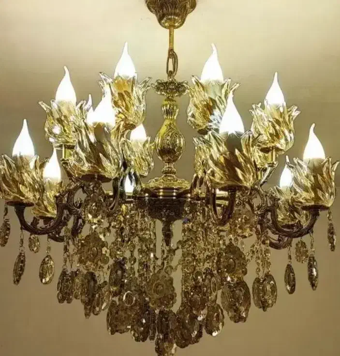 فروش لوستر برنز ۱۸+۲ شعله ۱۵ سال ضمانت|لوستر و چراغ آویز|کرمانشاه, |دیوار