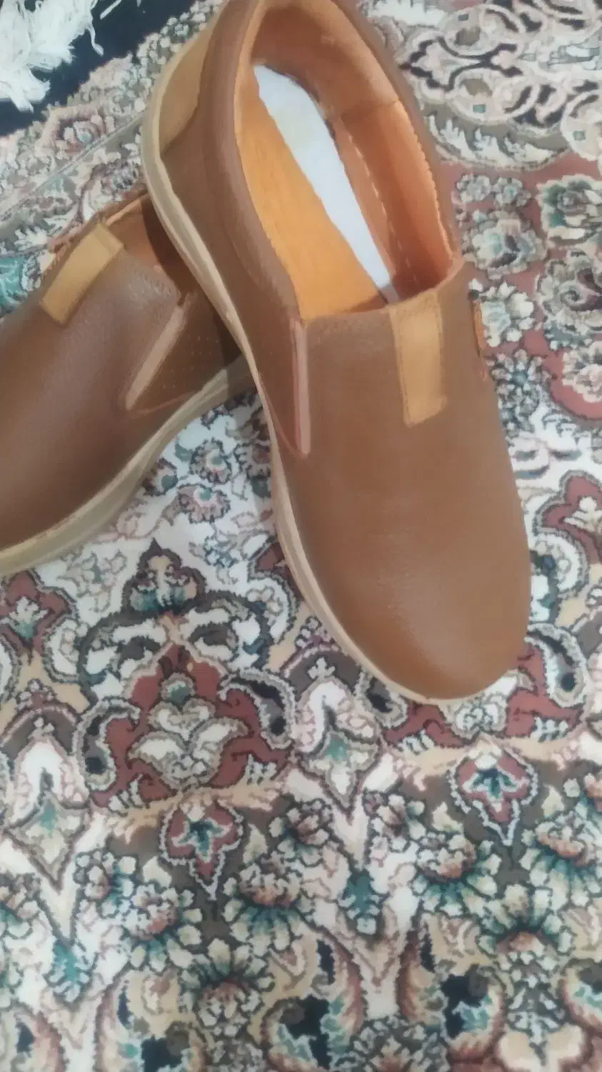 کفش چرم رنگ نسکافه ای|کیف، کفش، کمربند|یاسوج, |دیوار