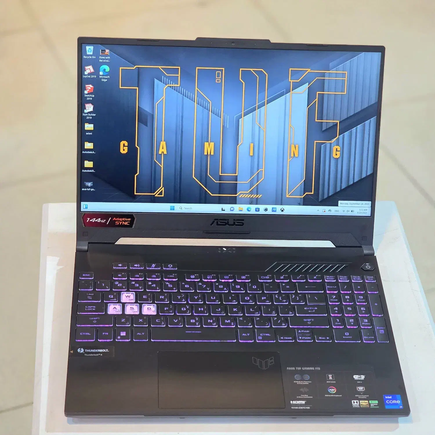 لپتاپ ایسوس TUF Gaming FX507ZC آنباکس|رایانه همراه|شیراز, ملاصدرا|دیوار