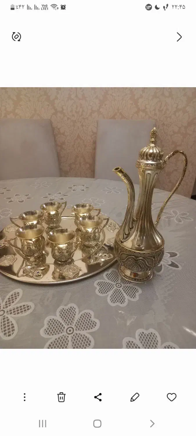 ست قهوه خوری دکوری  در حد نو|صنایع دستی و سایر لوازم تزئینی|تبریز, |دیوار