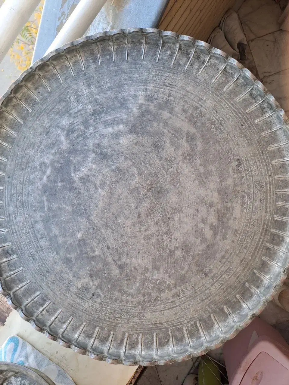 سینی مسی عتیقه|کلکسیون اشیاء عتیقه|مشهد, تربیت (صدف)|دیوار