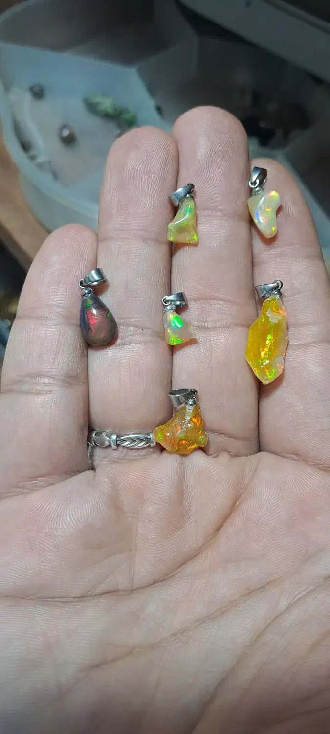 آویزهای سنگ اپال|جواهرات|تهران, شهرک محلاتی|دیوار