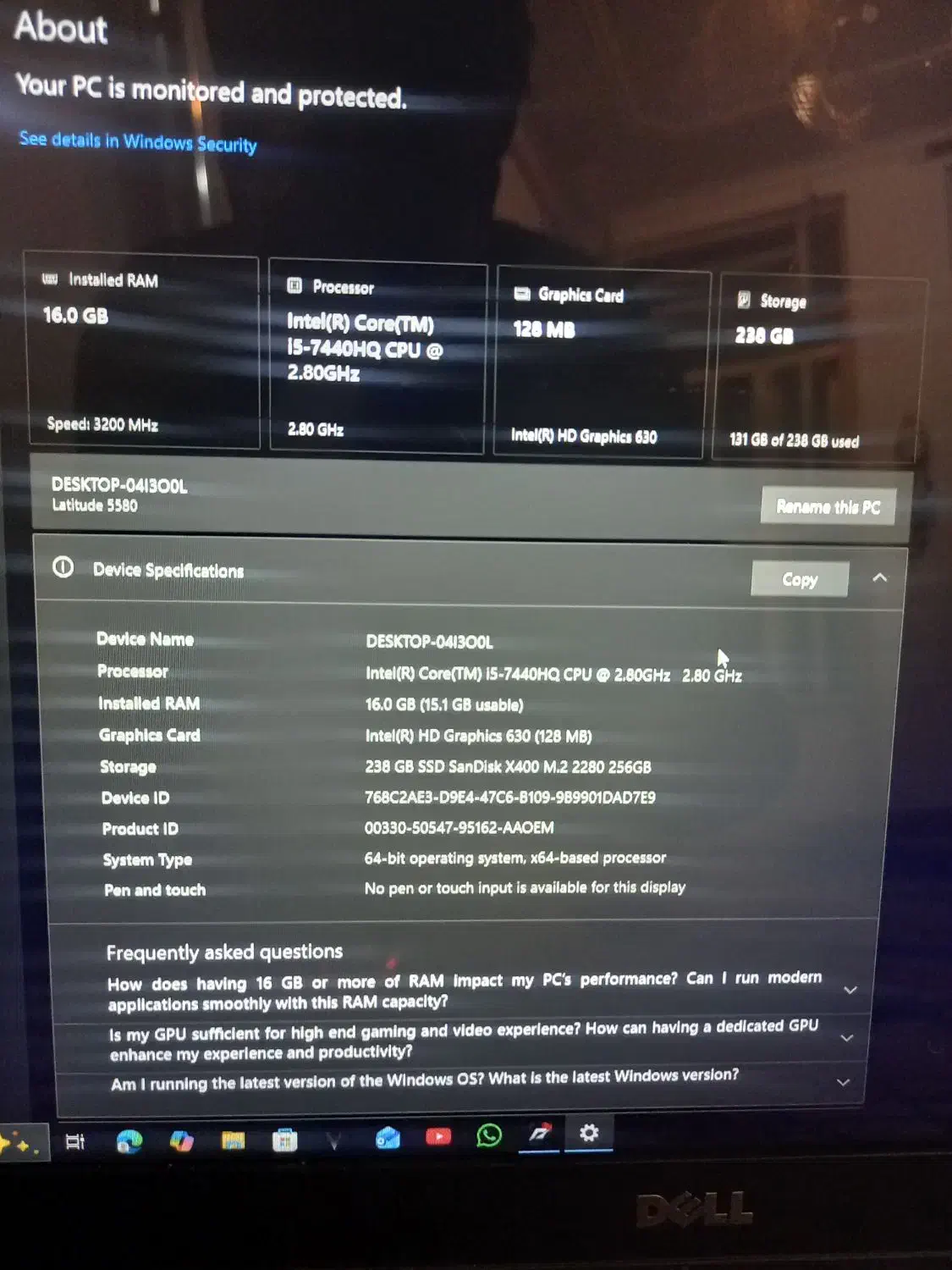 لپتاب دل رم ۱۶|رایانه همراه|حمیدیا, |دیوار