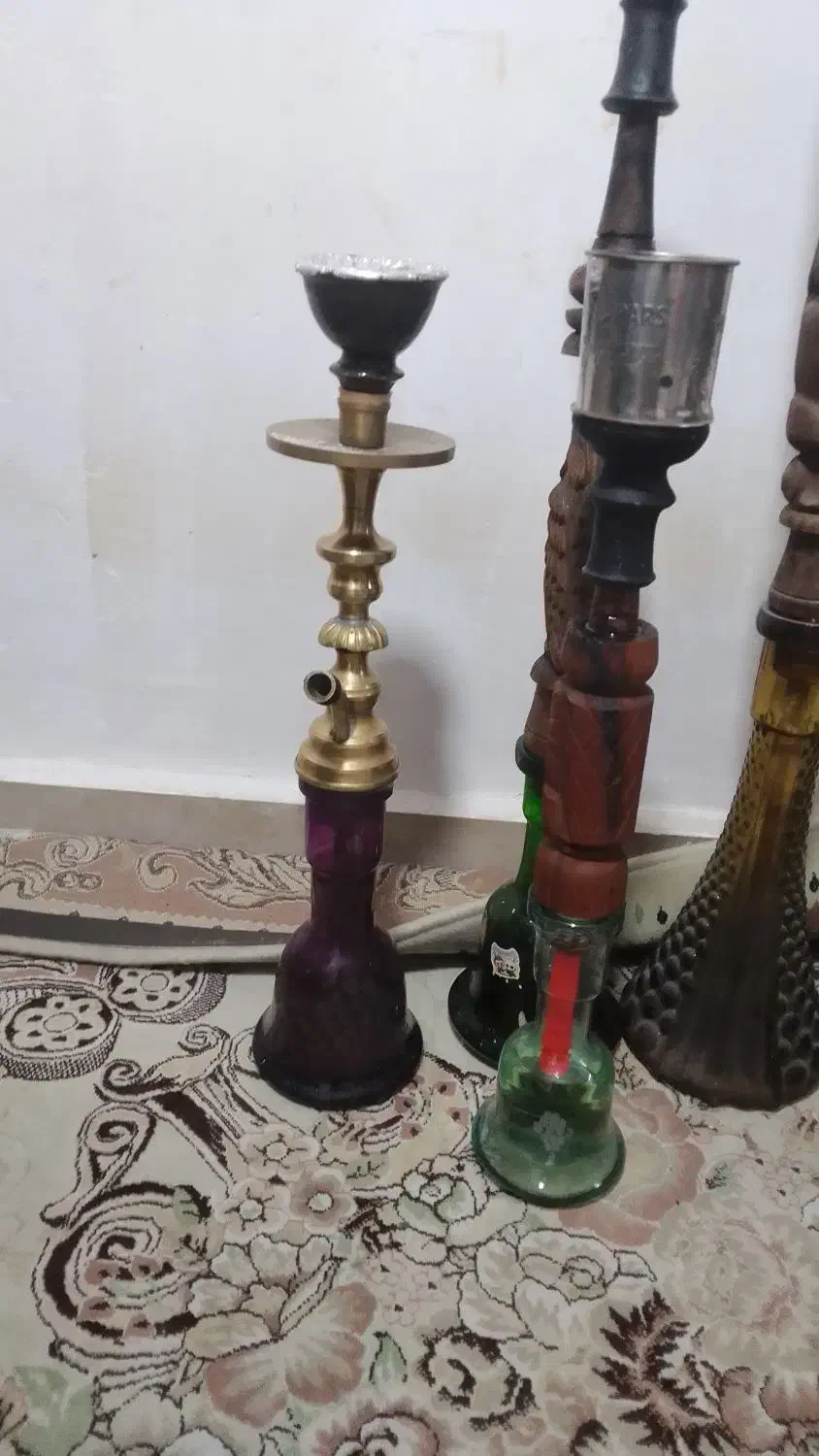 قلیان چوب سرخ و برنجی|زیورآلات و اکسسوری|بومهن, |دیوار