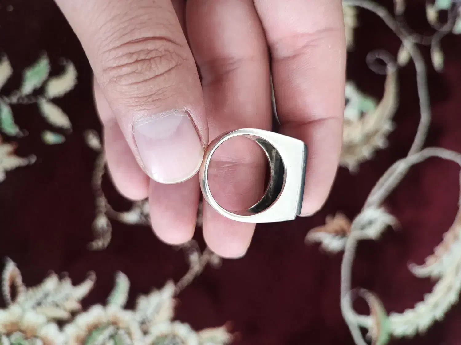 انگشتر نقره دستساز کهنه|جواهرات|بروجرد, |دیوار