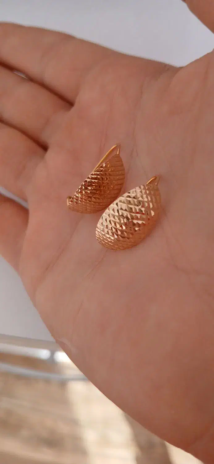 گوشواره صدفی طلا|جواهرات|قزوین, |دیوار