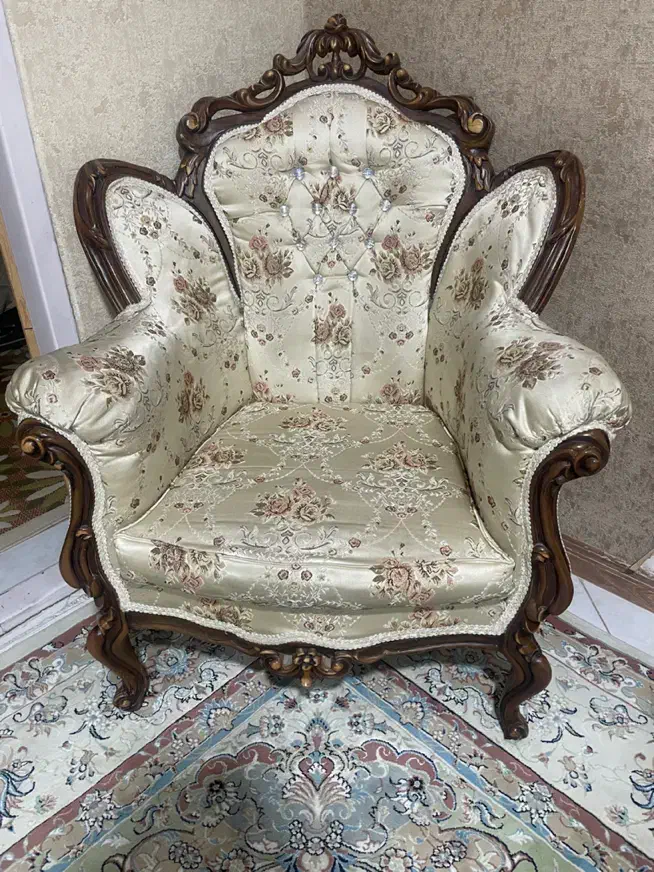 مبل استیل ۹ نفره گردو|مبلمان خانگی و میز عسلی|پاکدشت, پارچین|دیوار