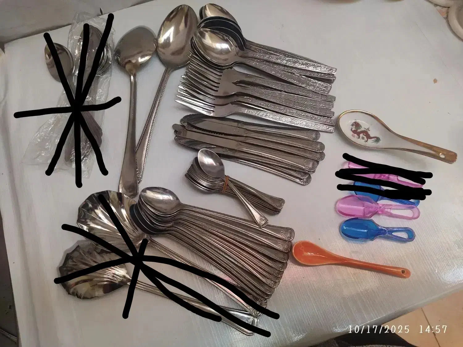 قاشق،چنگال،ملاقه، کارد ژاپنی نو و سالم|ظروف سرو و پذیرایی|شیراز, سعدیه جنوبی|دیوار