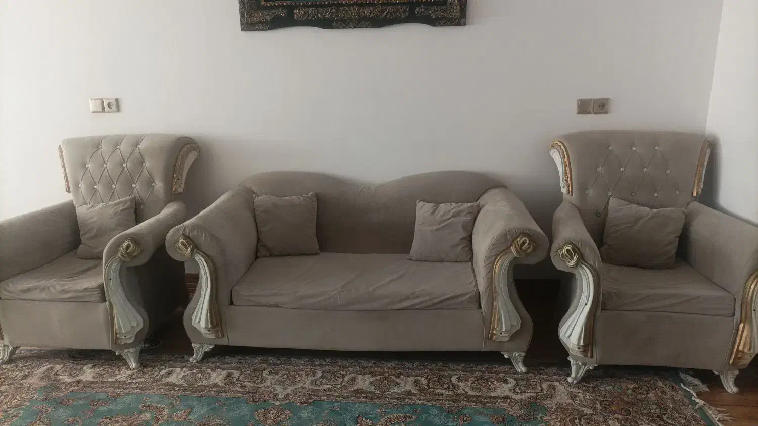 مبل چهار نفره|مبلمان خانگی و میز عسلی|خرمآباد, |دیوار