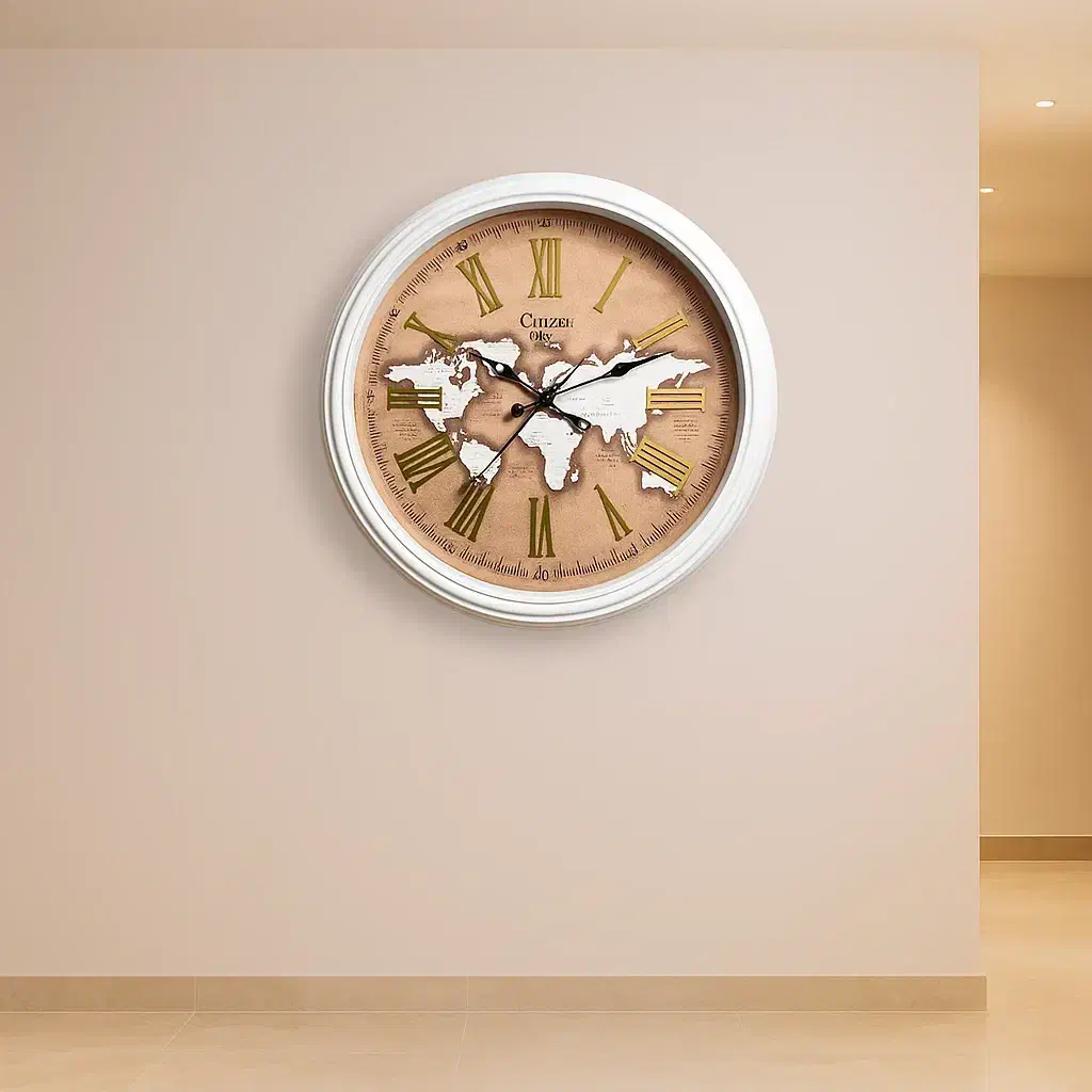 ساعت دیواری آرام گرد سیتی زن گلد|ساعت دیواری و تزئینی|تبریز, |دیوار