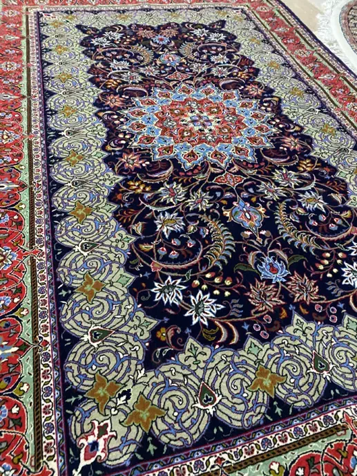 قالی ۳ متری جیریا اراک سرمه ای|فرش|ملایر, |دیوار