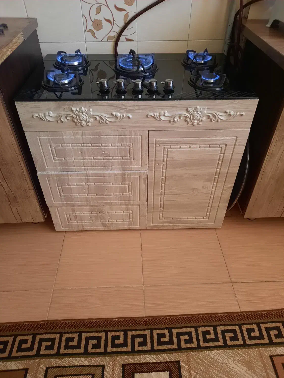 اجاق گاز صفحه ایی با کابینت|اجاق گاز و لوازم برقی پخت‌وپز|پاکدشت, پاکدشت (مامازند)|دیوار