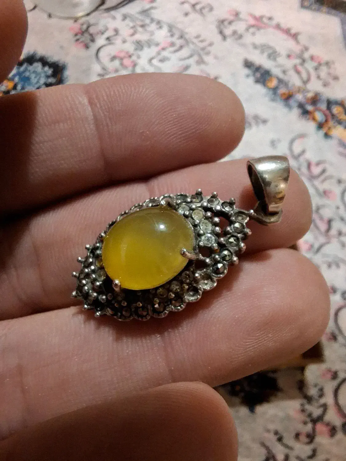 گردنبند نقره925عقیق زرد|بدلیجات|تهران, باغ فیض|دیوار