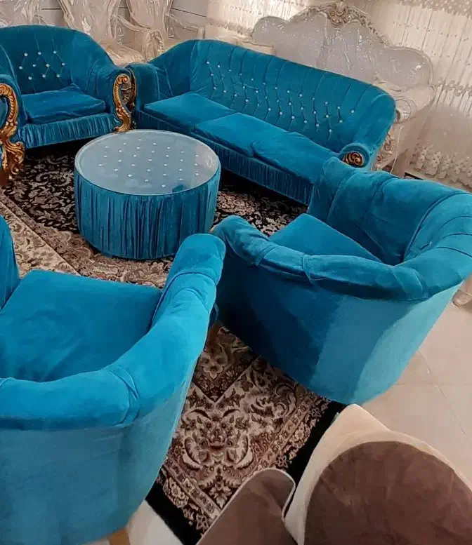 مبل ۷ نفره|مبلمان خانگی و میز عسلی|طبس, |دیوار