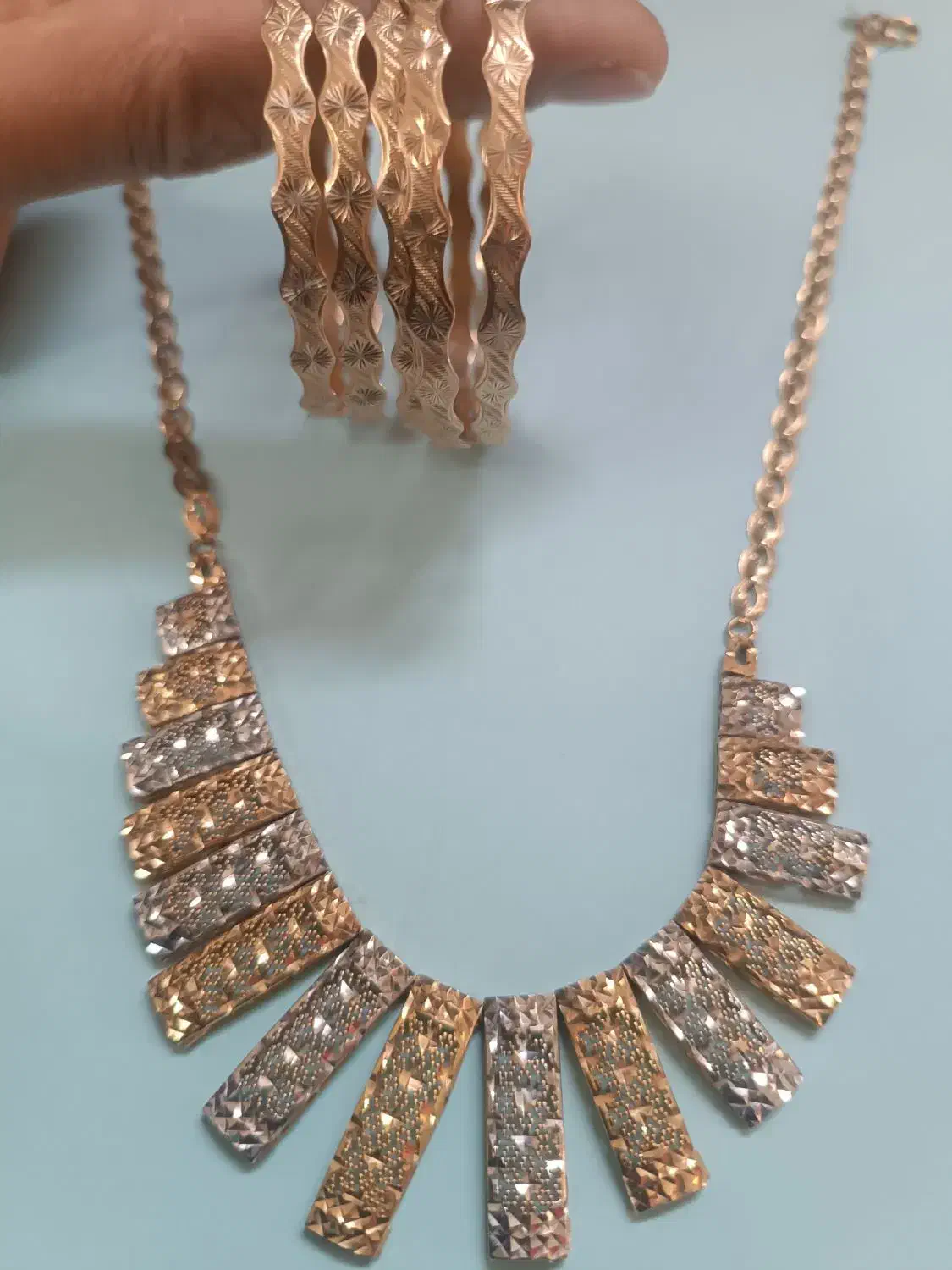 گردنبند و النگوی طلا|جواهرات|شاهینشهر, گزبرخوار|دیوار