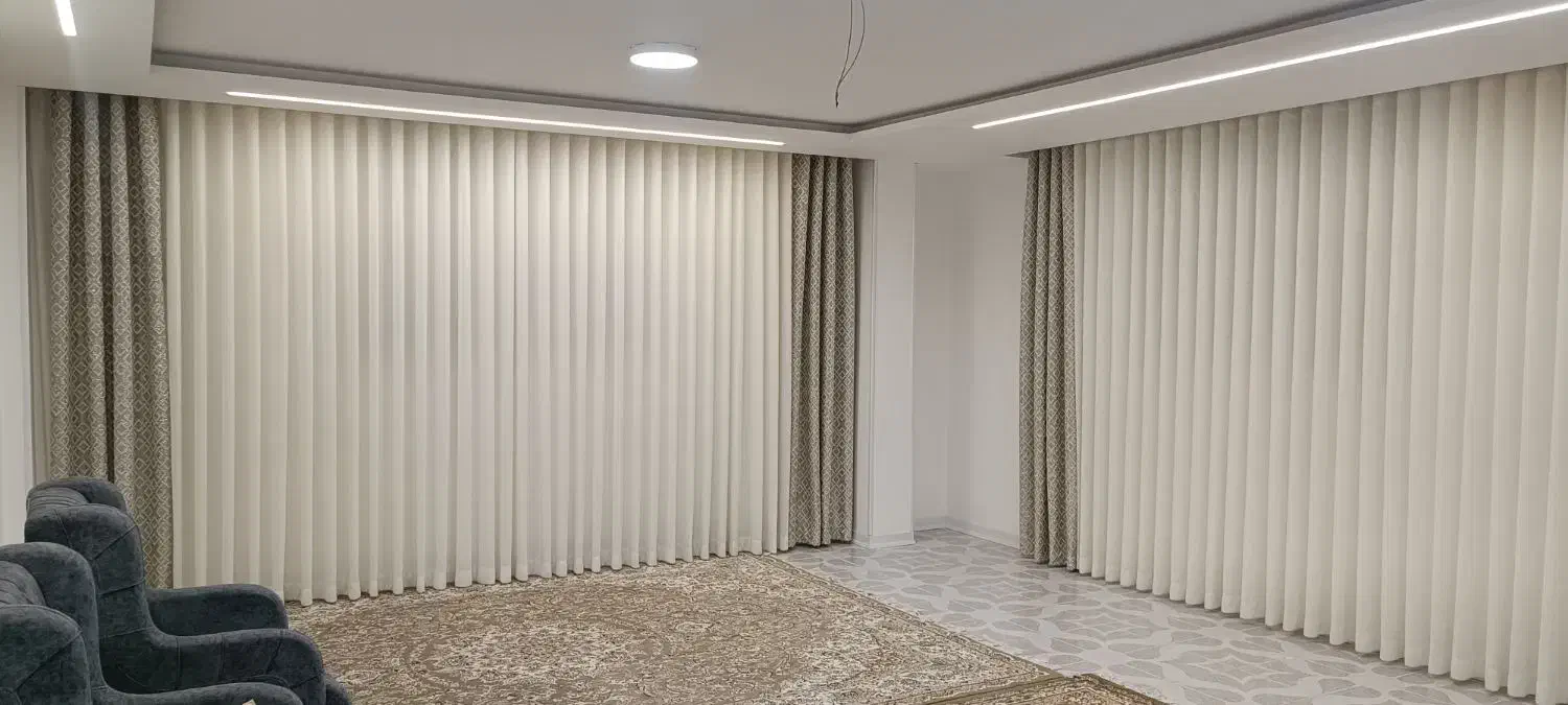 پرده مینیمال مدل فندی|پرده، رانر، رومیزی|شهرکرد, |دیوار