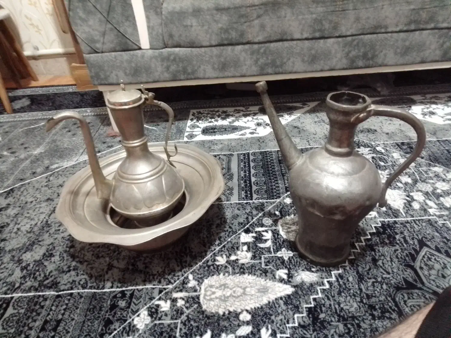 آفتابه لگن قدیمی عتیقه جنس مس|کلکسیون اشیاء عتیقه|گلستان (تهران), |دیوار