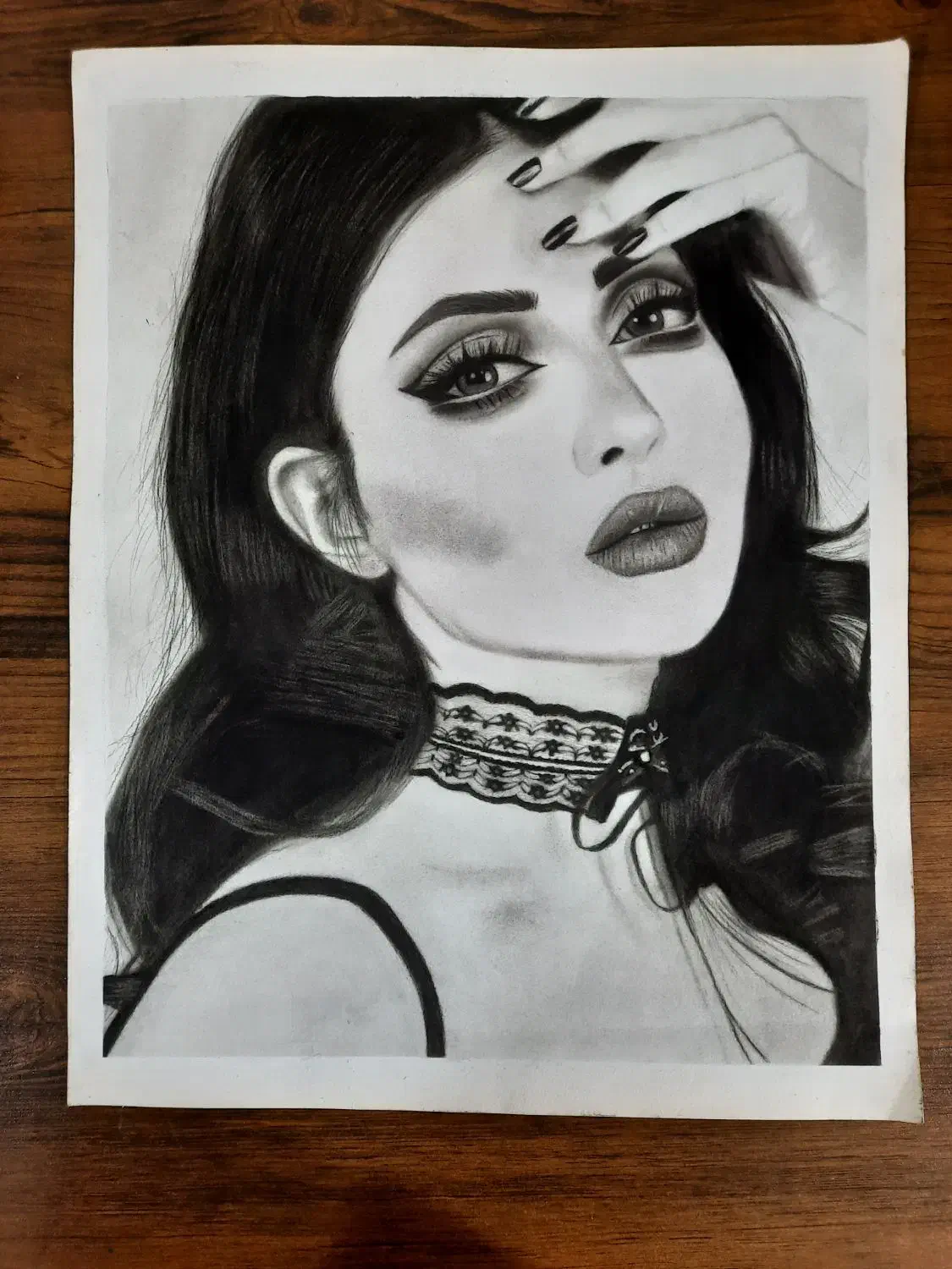 سفارش طراحی چهره سیاهقلم و دیوار کوب سفالی|تابلو، نقاشی، عکس|فردیس, فردیس|دیوار