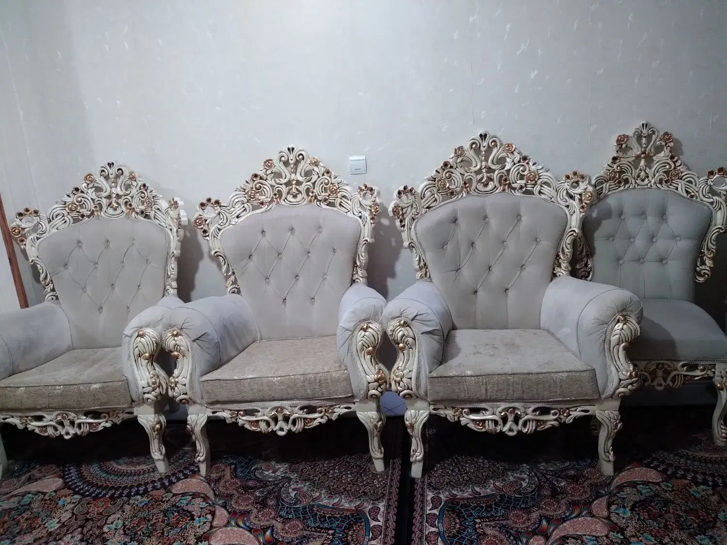 مبل سلطنتی مبل استیل ۹ نفره سالم|مبلمان خانگی و میز عسلی|ملارد, |دیوار