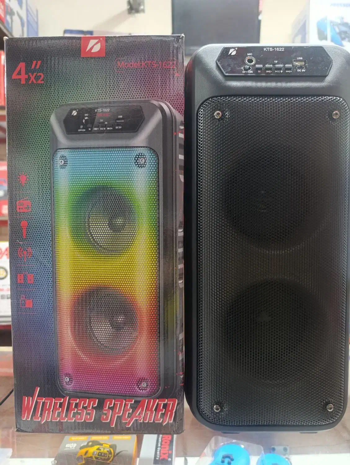 اسپیکر بلوتوث شارژی KTS 1622  دارای دو بان|پخش‌کننده همراه|شیراز, شریف‌آباد|دیوار