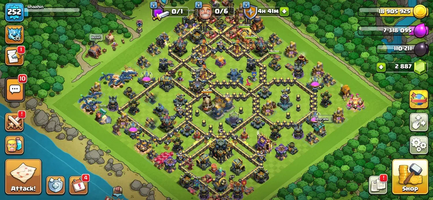 اکانت کلش آف کلنز تان 17 مکس|کنسول، بازی ویدئویی و آنلاین|بوشهر, |دیوار