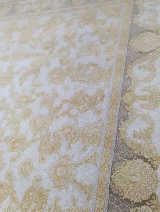 فروش ۳ عددفرش نو طلا کوب دستبافت گونه و گل برجسته|فرش|لردگان, |دیوار