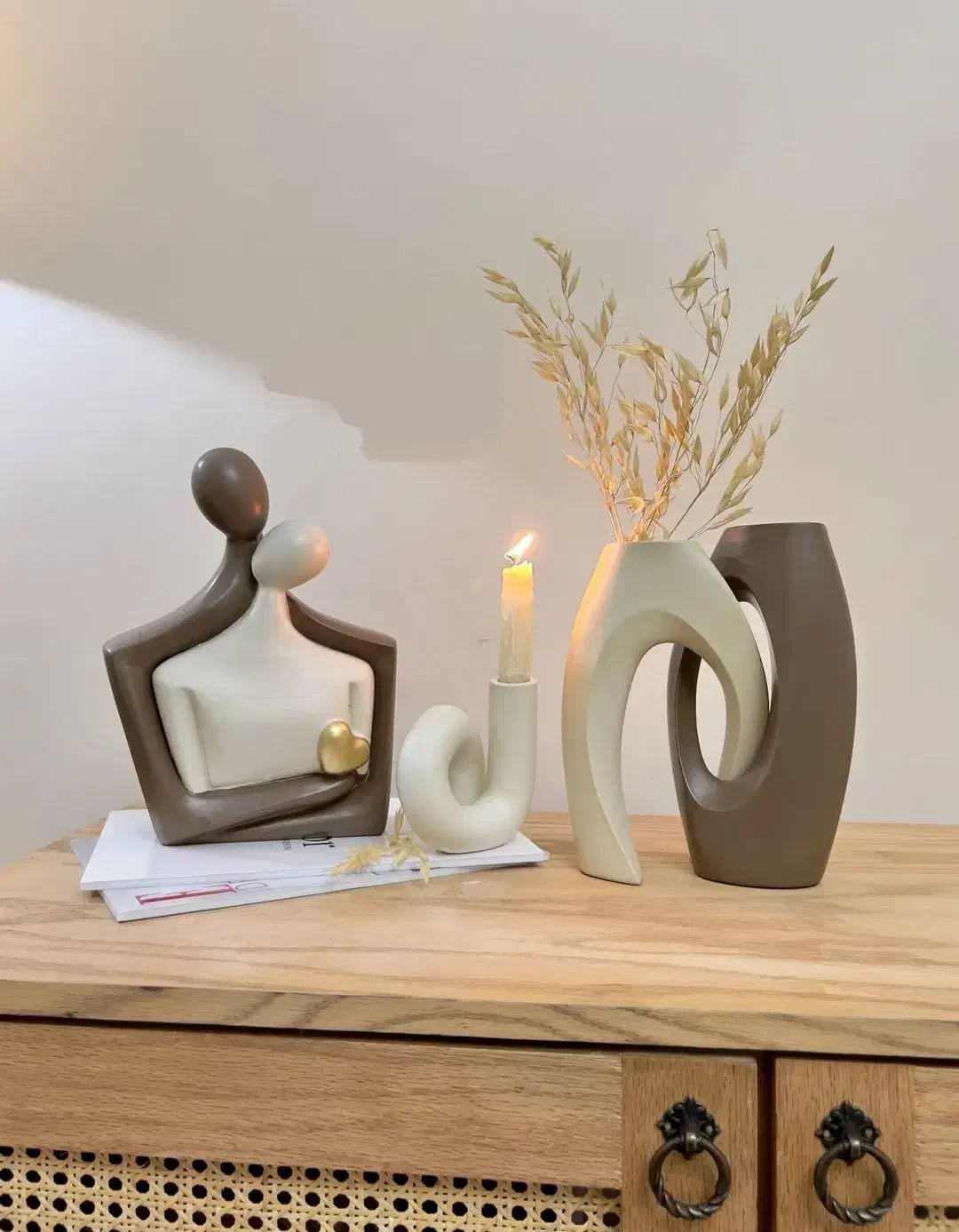 دکوری زوج عاشق مینیمال|مجسمه، تندیس، ماکت|کیش, |دیوار