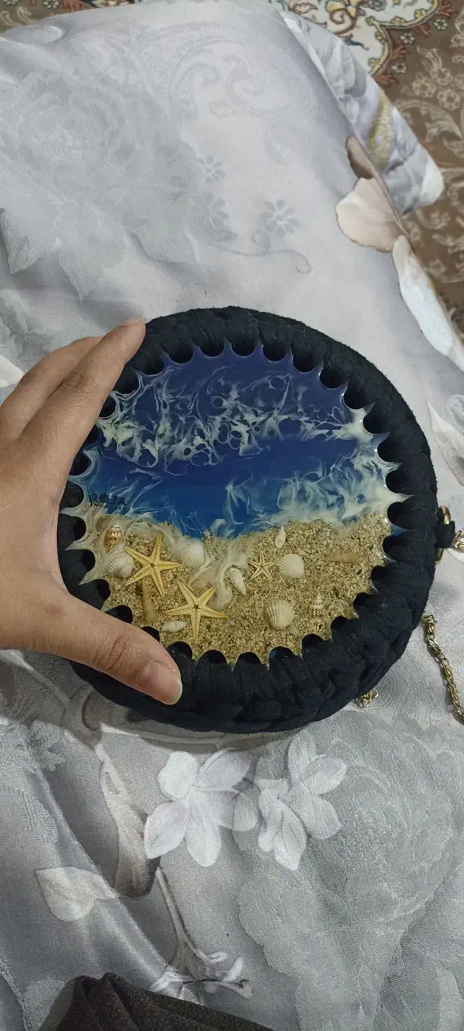 کیف ترکیبی رزینی و بافت|کیف، کفش، کمربند|خاش, |دیوار