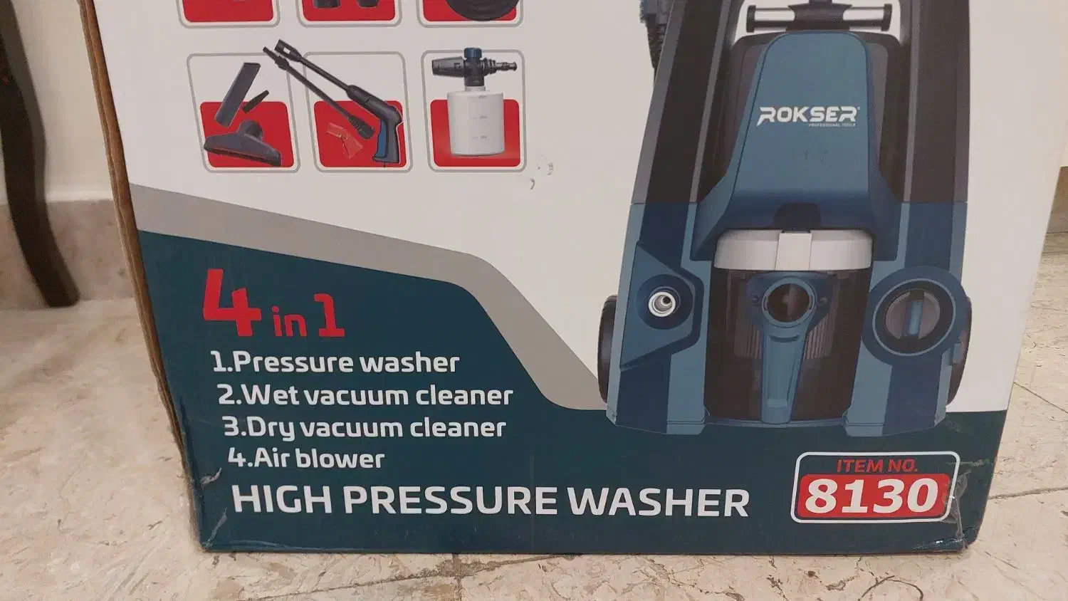 کارواش ۱۳۰بار،۱۶۰۰ وات،برند Rokser|لوازم نظافت|تهران, علم و صنعت|دیوار