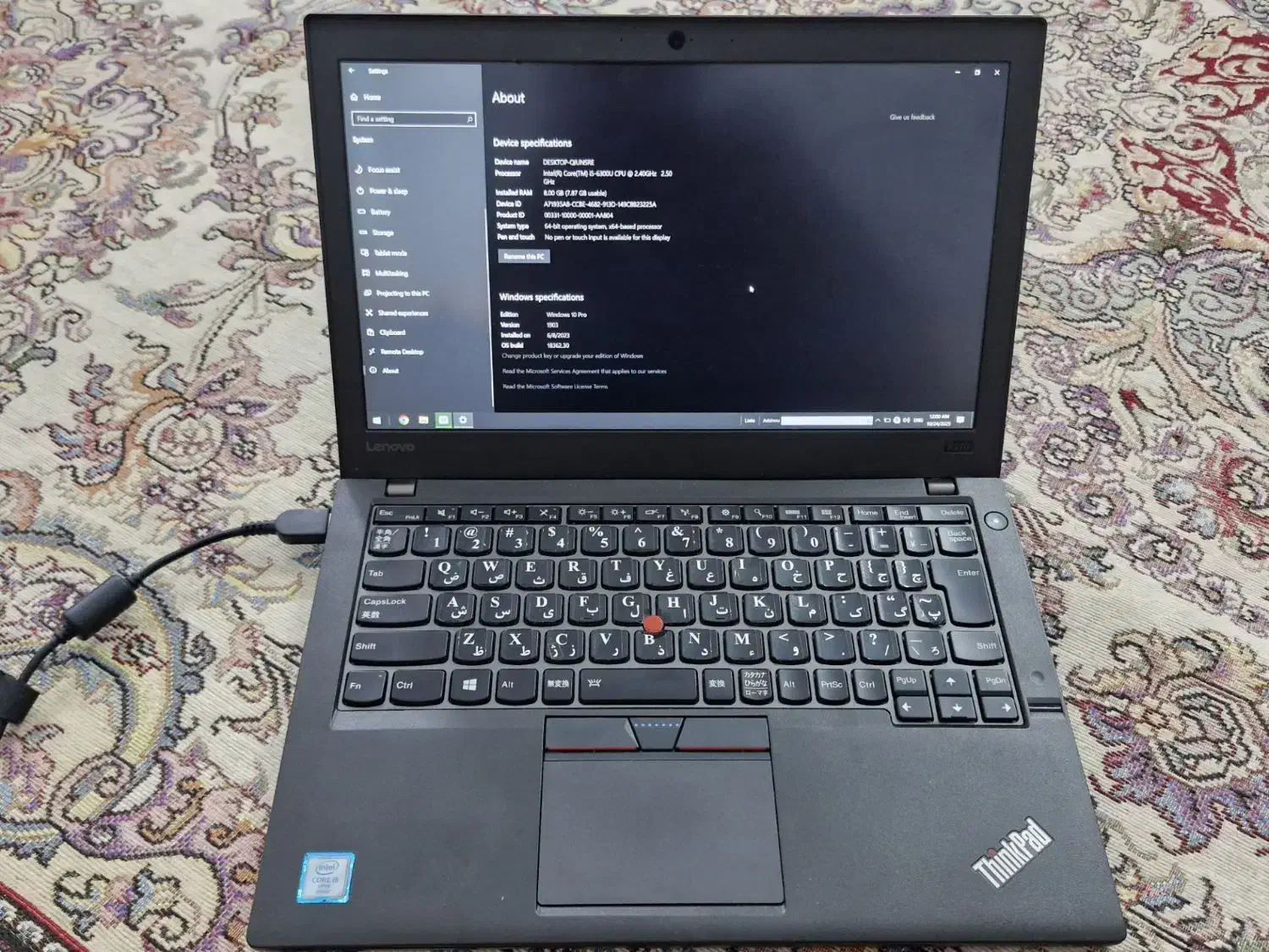 لپ تاپ لنوو مدل thinkpad i5 نسل ۶ سایز ۱۲ اینچ|رایانه همراه|تهران, فردوس|دیوار