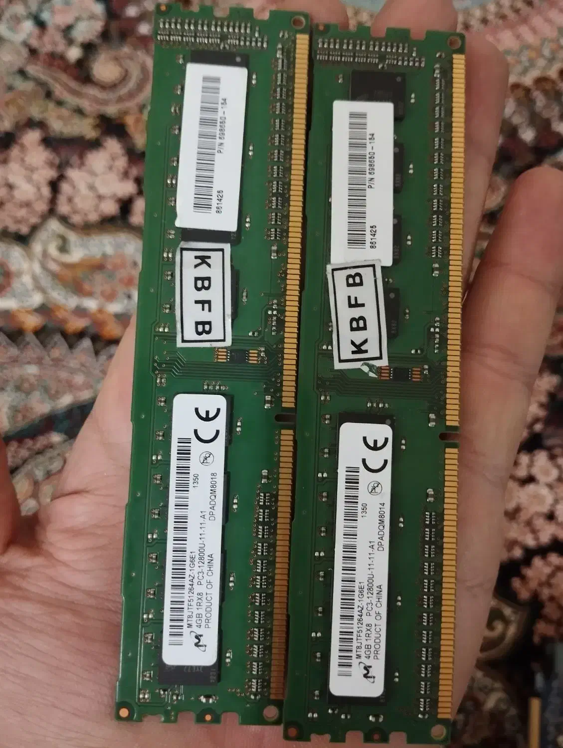 2عدد رم4gig کامپیوتر|قطعات و لوازم جانبی رایانه|خرمآباد, |دیوار