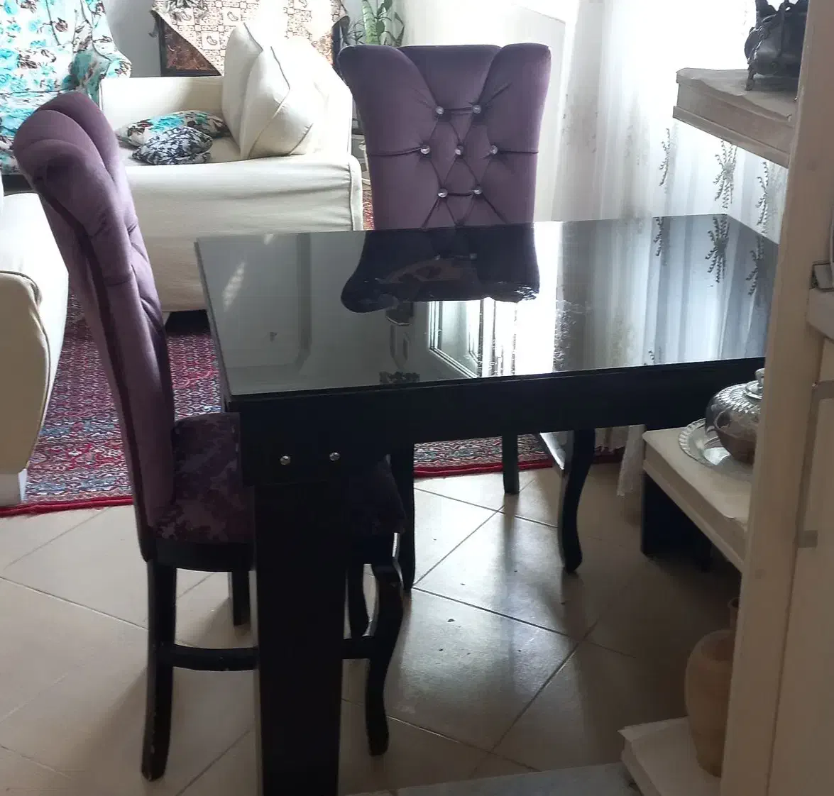 یک دست مبل هفت نفره با جلو مبلی با میز چهار نفره|مبلمان خانگی و میز عسلی|قروه, |دیوار