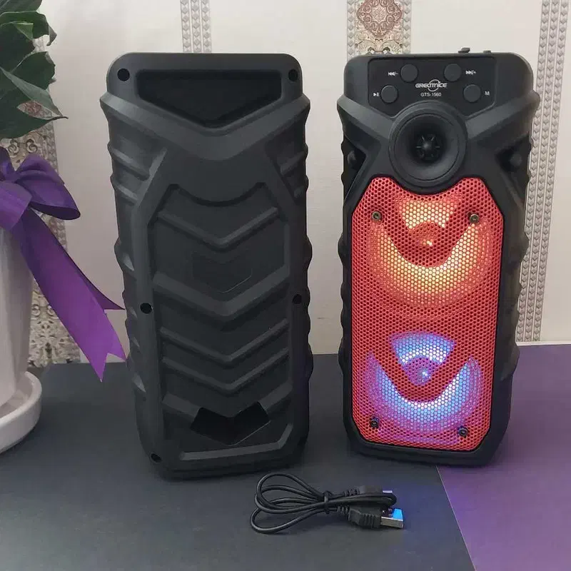 اسپیکر  دو بانده بلوتوثی فلش خور  رقص نور ۷ رنگی|سیستم صوتی خانگی|اردبیل, |دیوار