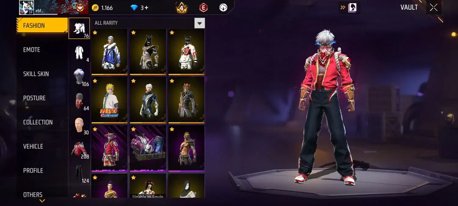 اکانت فری فایر فوری|کنسول، بازی ویدئویی و آنلاین|میانه, |دیوار