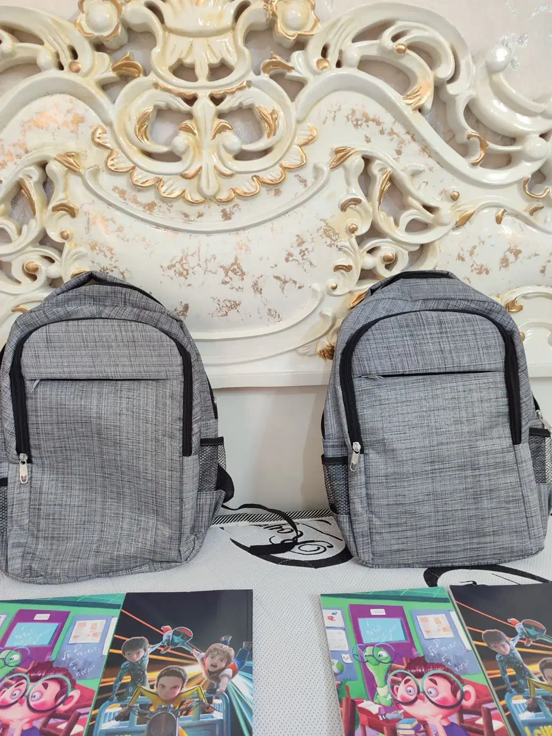 ۲ تا کوله یاکیف مدرسه با دفتر و جامدادی آک آک|کیف، کفش، کمربند|قم, بنیاد|دیوار