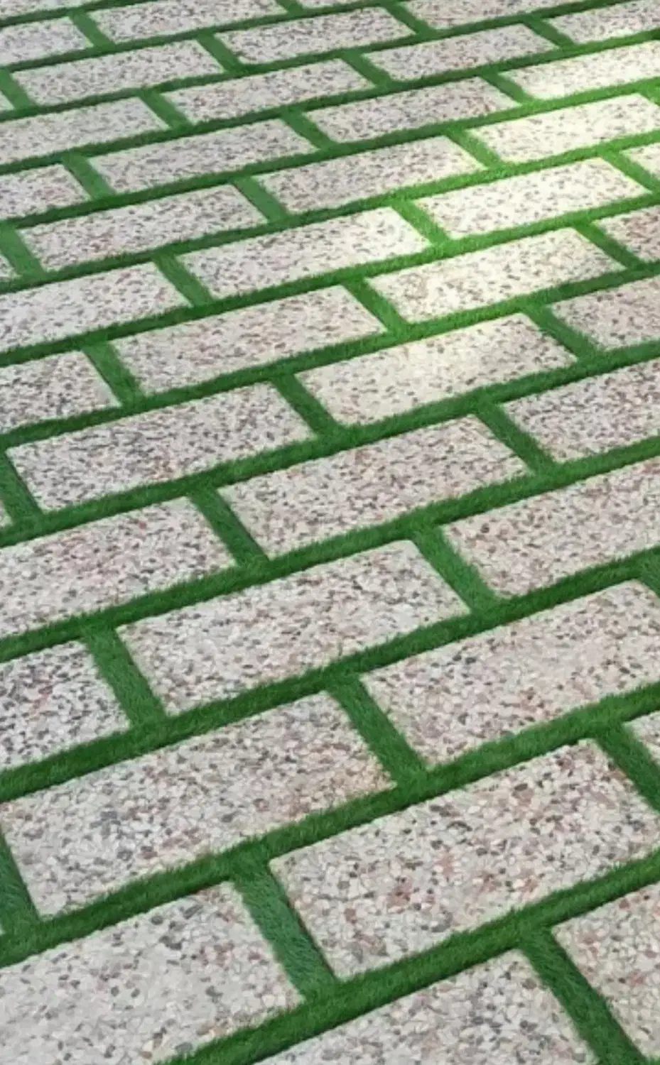 نوار چمن بین سنگی|گل مصنوعی|فردیس, قریشی|دیوار