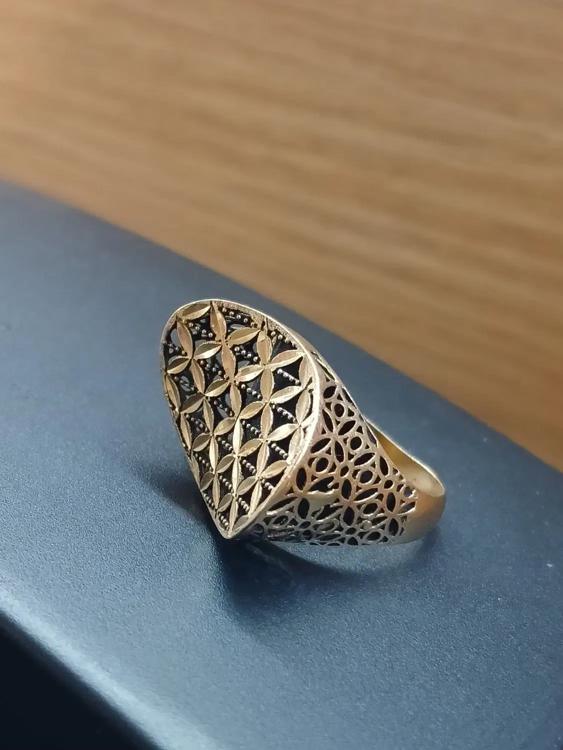 انگشتر طلا 5/5گرم سیاه قلم|جواهرات|خرم‌آباد, |دیوار