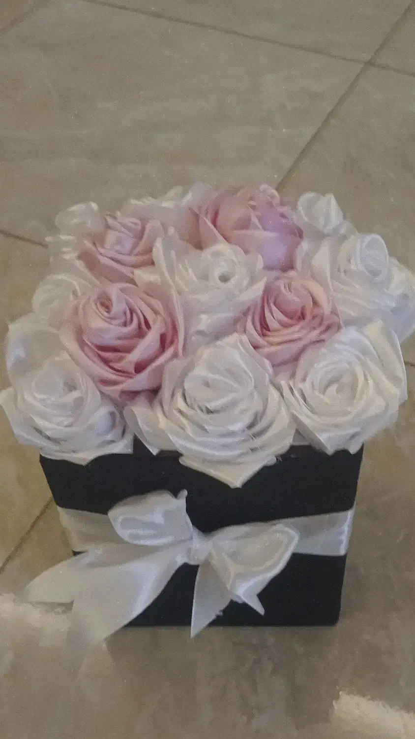 گل روبانی دسته گل  باکسی|گل مصنوعی|رشت, بلوار گیلان|دیوار