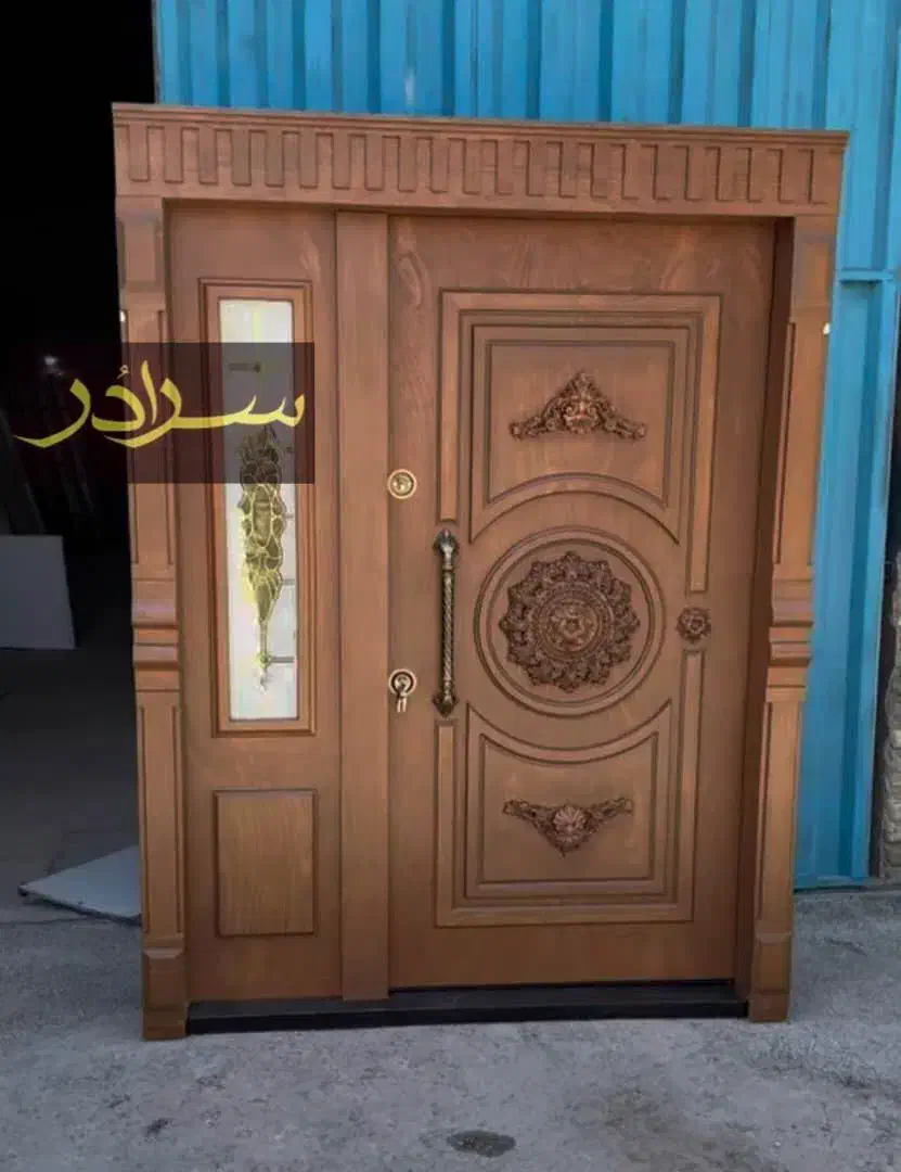 درب ضد سرقت سفید طلایی نرده شیشه ای،سکوریت کد P020|مصالح و تجهیزات ساختمان|رویان, |دیوار