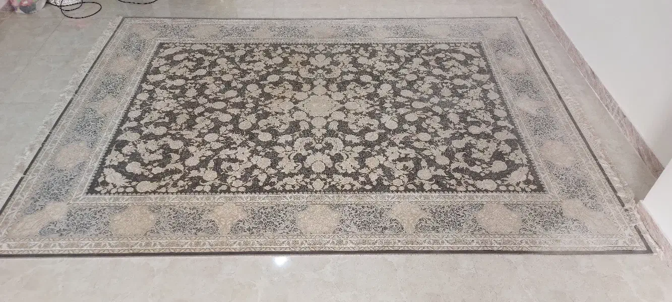 فرش ۹ متری یک جفت ۱۲۰۰شانه درحد نو تمیز|فرش|نهاوند, |دیوار