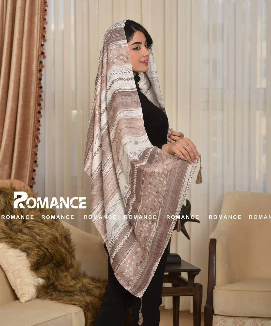 شال نخی منگوله دار|لباس|سراوان, |دیوار