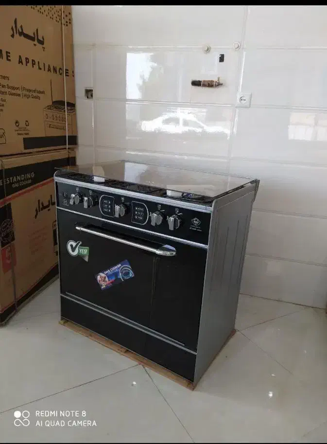 اجاق گاز نو آکبند طرح فر ۵شعله صفحه لعابی۰۱|اجاق گاز و لوازم برقی پخت‌وپز|سمنان, |دیوار