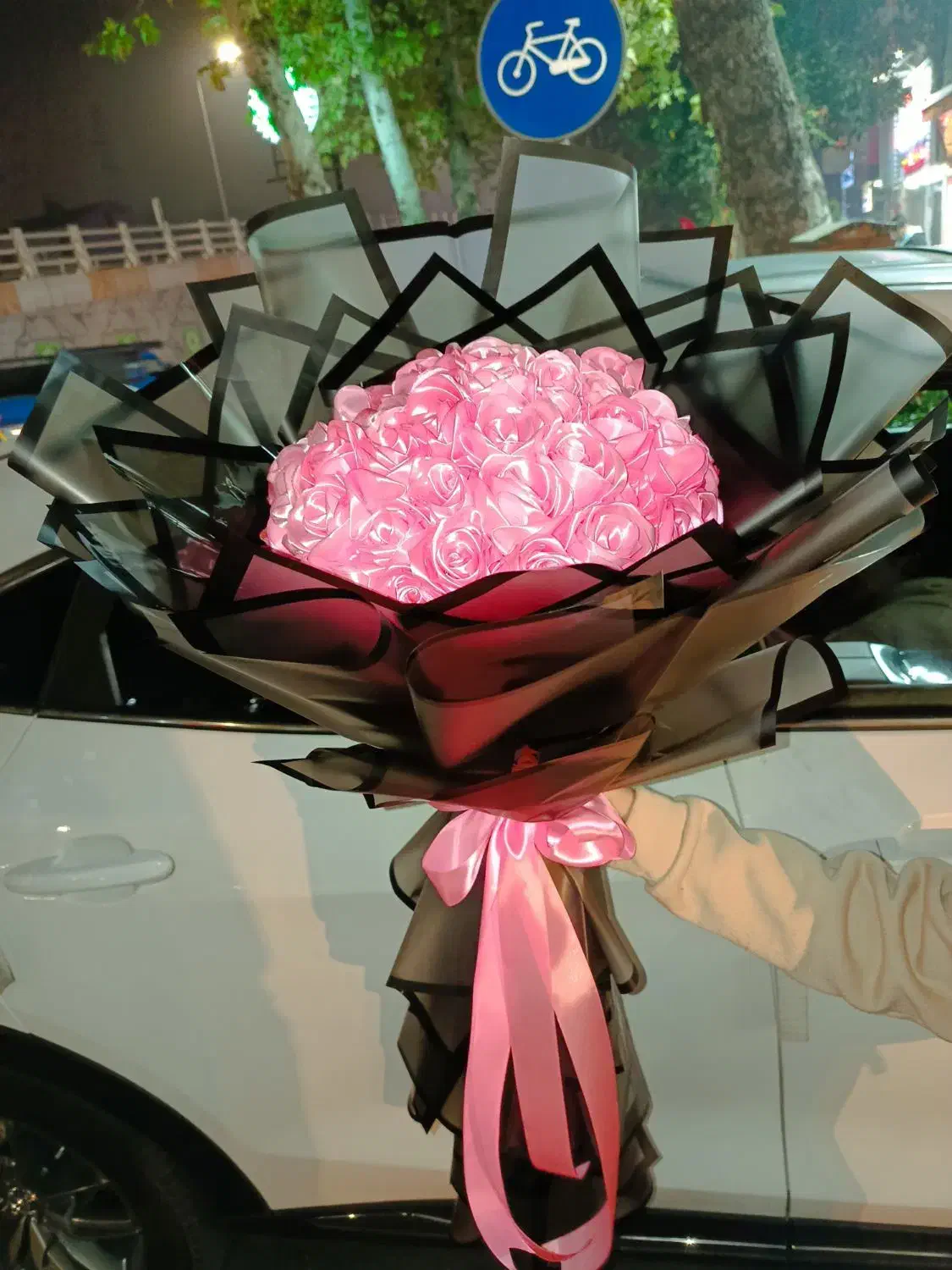 گل رز روبانی از هرجا ارزون تر|گل مصنوعی|رشت, منظریه|دیوار