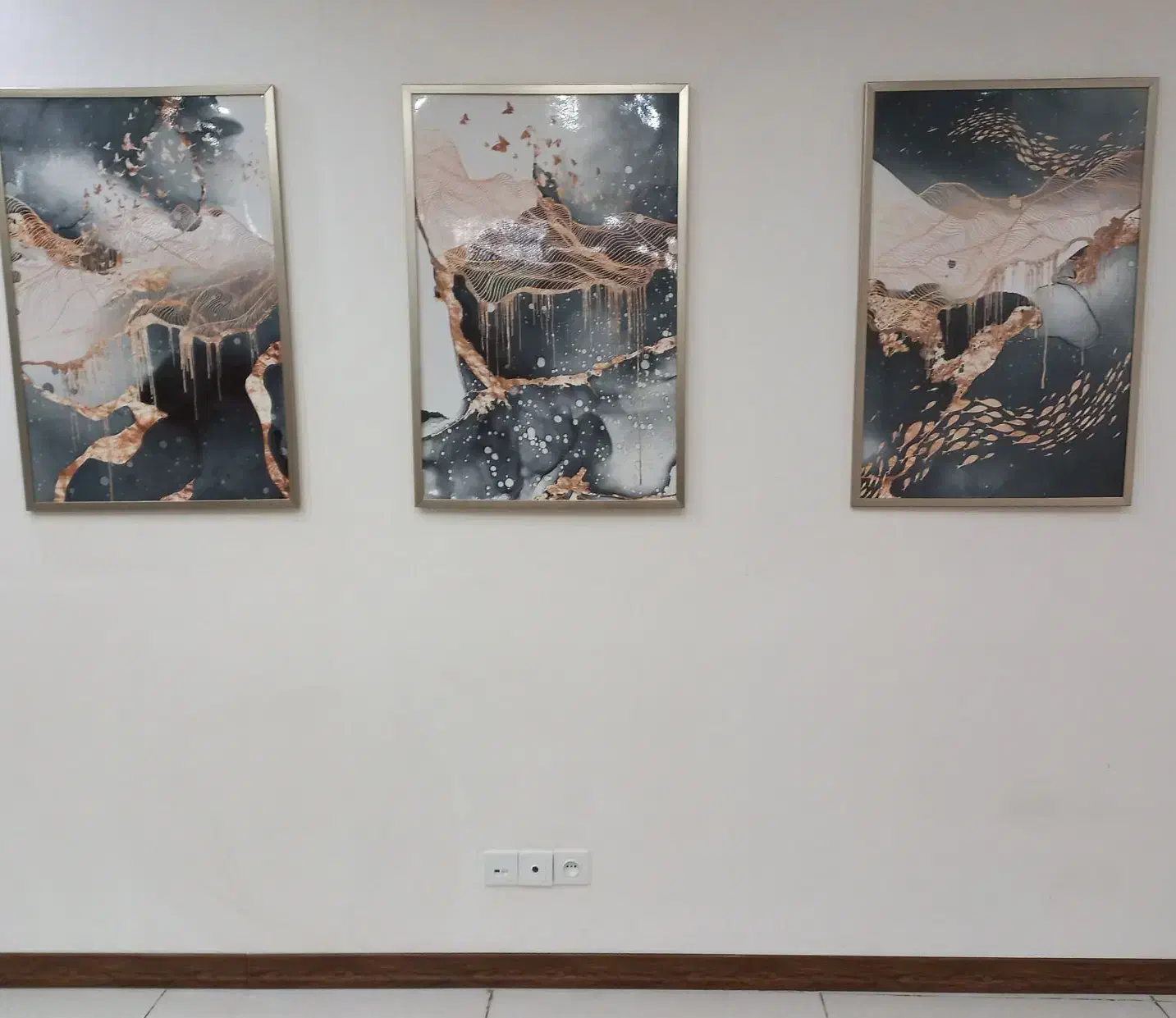 تابلو سه تیکه مدرن|تابلو، نقاشی، عکس|گلستان (تهران), |دیوار