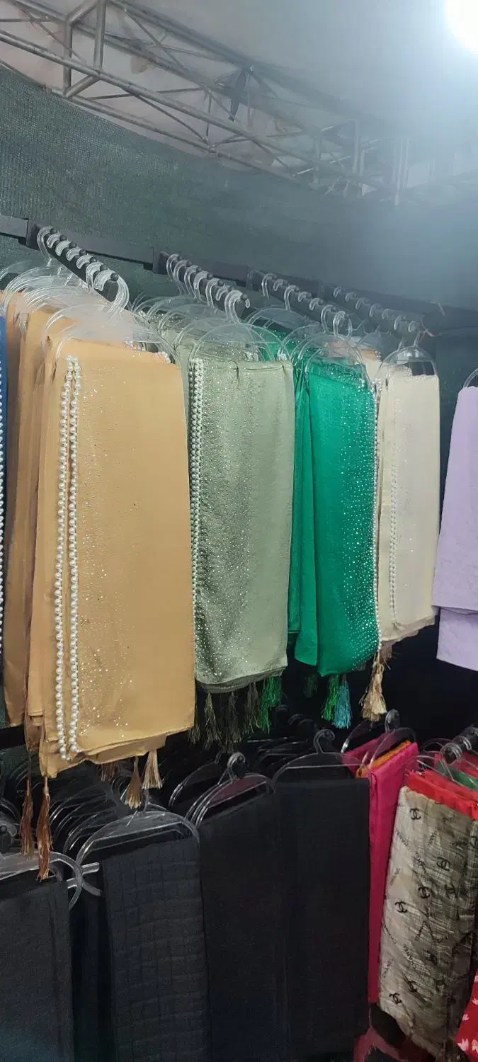 شال ساتن مهره دوری شده درجه یک|لباس|یاسوج, |دیوار