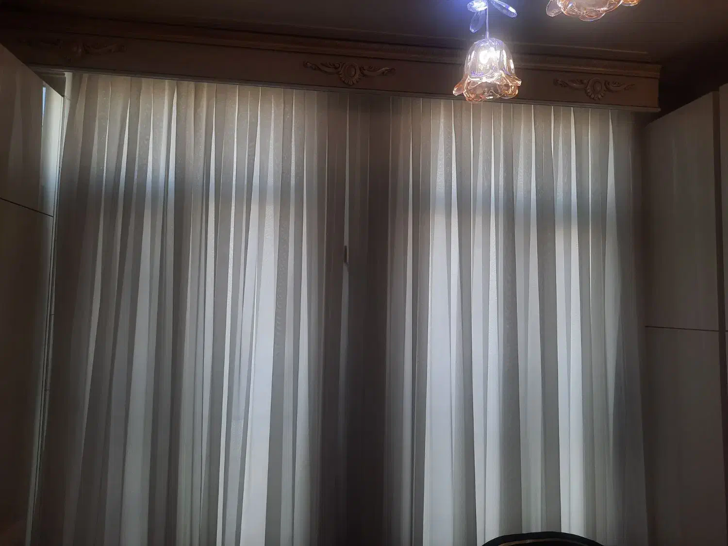 پرده حریر سفید تمیز|پرده، رانر، رومیزی|تهران, صادقیه|دیوار