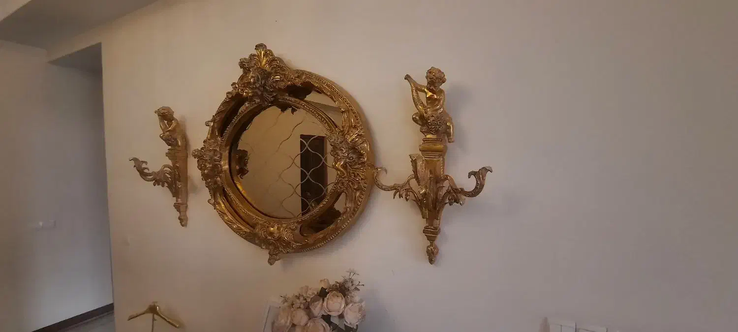 ایینه قدی و دیواری با شمعدانی|آینه|تهران, شهرک شهید باقری|دیوار